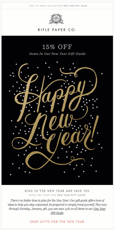 holiday customer retention email promotion