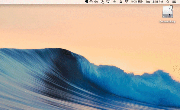 Close and eject the ConnectEasy drive.