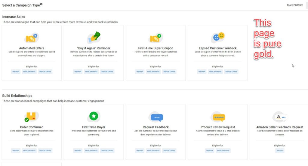 Amazon reputation email page