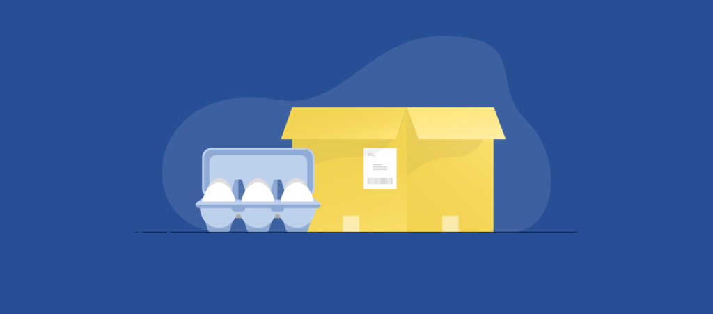 Eggs need to be packaged separately. 