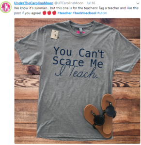 back to school e-commerce underthecarolinamoon