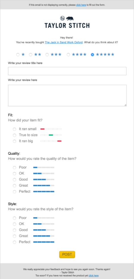 Customer Appreciation Email Campaigns Feedback Taylor Switch