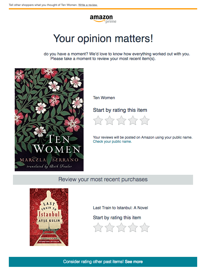 Customer reviews on Amazon