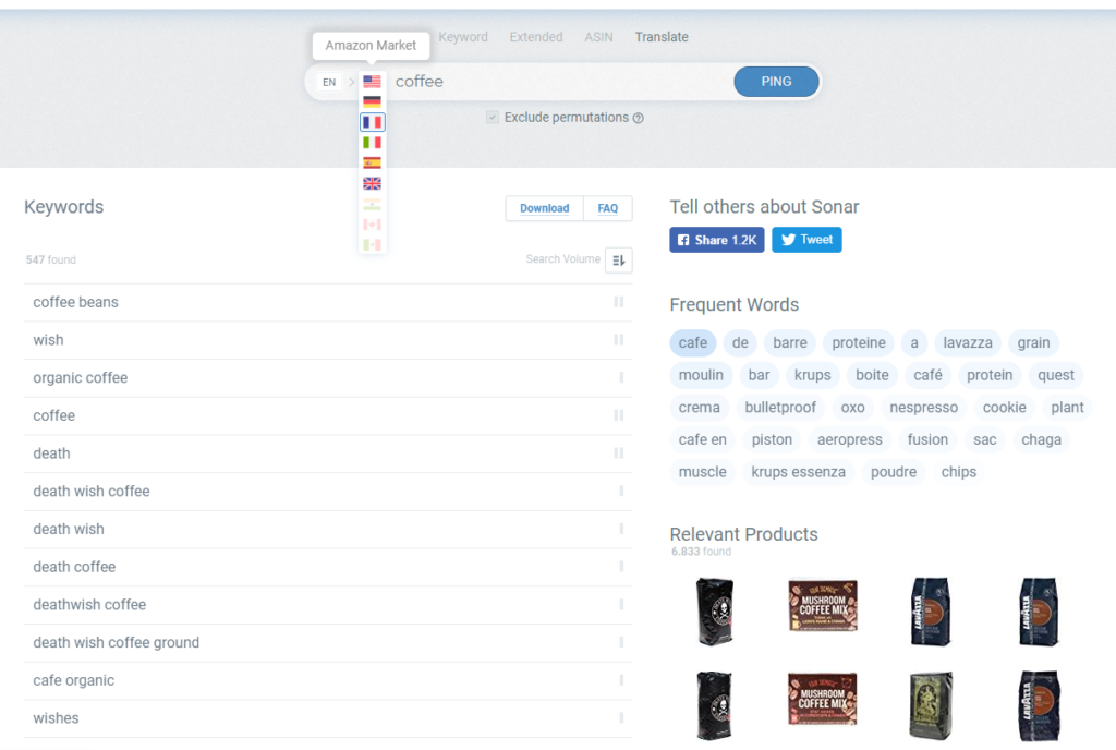 Amazon Seller Tools International Keywords