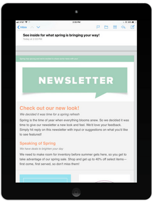 Easter and Spring email marketing campaigns