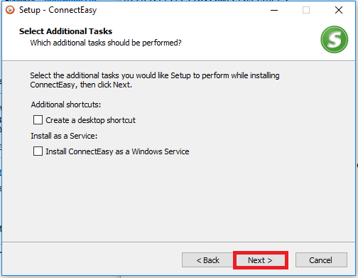 You can create a desktop icon, but we don't recommend downloading as a Windows Service. 