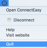 Select Quit from your menu to continue the installation process. 